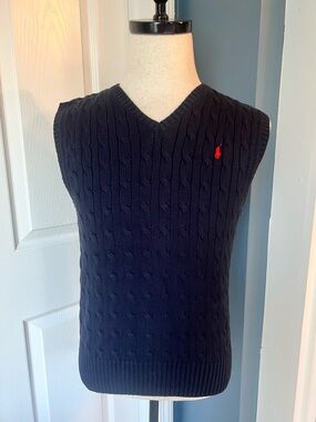 Boys Polo Ralph Lauren Cable Knit Sweater Vest